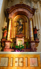 Innenansicht Katholische Kirche St. Johannes der T&auml;ufer in Weinfelden im Kanton Thurgau - Schweiz