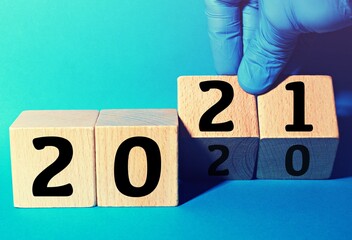 text with wooden cubes