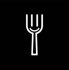 Fork spoon logo, fork logo design vector illustration, fork logo design template vector stock illustration