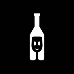 Bottle logo, bottle logo design vector illustration, bottle logo design template vector stock illustration