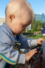 child playing on the playground