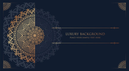 Luxury mandala background with golden arabesque pattern Arabic Islamic east style