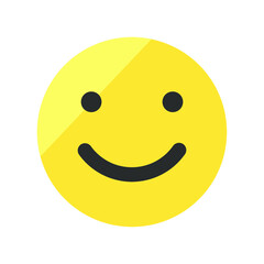 Vector illustration of emotions icon/ emoji on white background. Happy emoji icon.