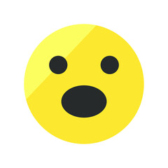 Vector illustration of emotions icon/ emoji on white background. Frightened emoji icon.