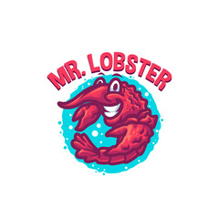 Lobster Sea Creature Cartoon Logo