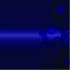 Blue Abstract Background with Cogwheel and copy space.Engineering Technology Design