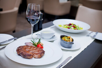 Beef steak and vegetable