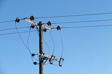The Connectors and Cables on an Electricity Power Line.