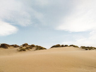 Fototapeta na wymiar Desert dune with white sand