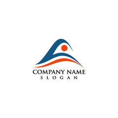 human people logo design vector template icon