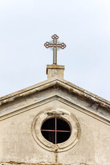 church with golden cross in tropea calabria