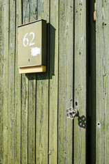 Very interesting door handle and mailbox. Ludza, Latvia