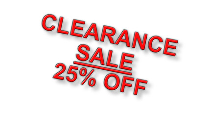 red clearance sale percent sign