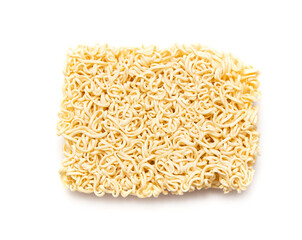chinese dry noodles on white background