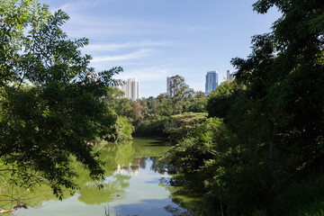 lake in the park, Alphaville, São Paulo, Brazil