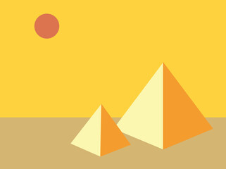 背景素材　ピラミッド　砂漠