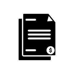 Invoice bill icon vector. Bill payment icon illustration. Simple design on white background.