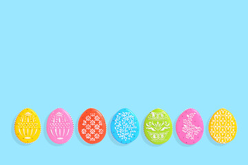 . Easter decoration, freshly baked gingerbread in the form of Easter eggs. Easter holiday card.