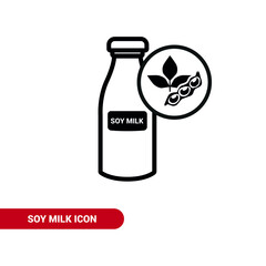 Vector image. Soy milk icon. Image of food.