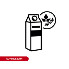 Vector image. Soy milk icon. Image of food.