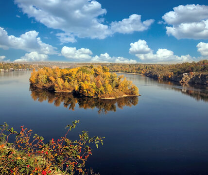 Early autumn color along the Dniper River in Ukraine
