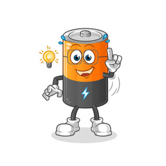Obraz premium battery got an idea illustration. character vector