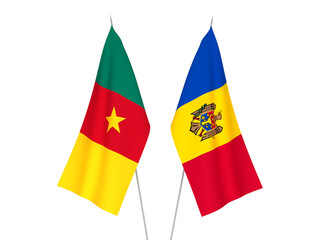 Cameroon and Moldova flags