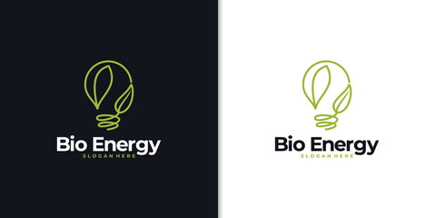 energy logo design with line art style