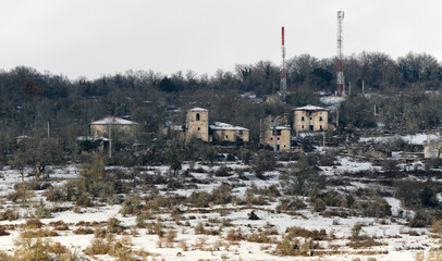 village in winter