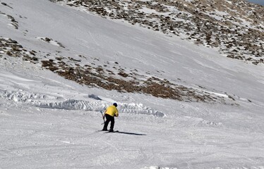 Snow plows in Denizli ski resort