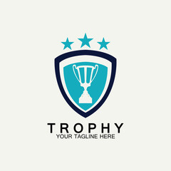 Trophy vector logo icon.champions  trophy logo icon for winner award logo template