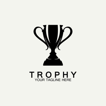 Premium Vector  Champions trophy logo with star for championship