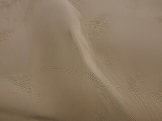 dunes in monte hermoso atlantic coast of Argentina, golden sand, photos with drone