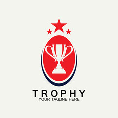 Trophy vector logo icon.champions  trophy logo icon for winner award logo template