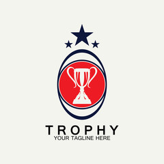 Trophy vector logo icon.champions  trophy logo icon for winner award logo template