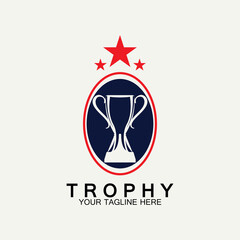 Trophy vector logo icon.champions  trophy logo icon for winner award logo template