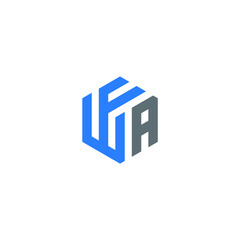 WFA logo WFA icon WFA vector WFA monogram WFA letter WFA minimalist WFA triangle WFA flat Unique modern flat abstract logo design 