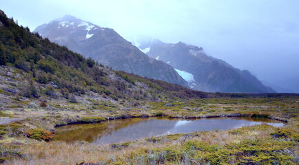 Mount Fitz Roy is a mountain located in Patagonia, on the border between Argentina and Chile. On the Argentine side it integrates the Los Glaciares national park, in the province of Santa Cruz.
