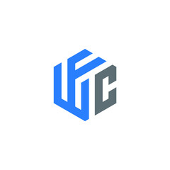 WFC logo WFC icon WFC vector WFC monogram WFC letter WFC minimalist WFC triangle WFC flat Unique modern flat abstract logo design 