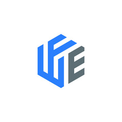 WFE logo WFE icon WFE vector WFE monogram WFE letter WFE minimalist WFE triangle WFE flat Unique modern flat abstract logo design 
