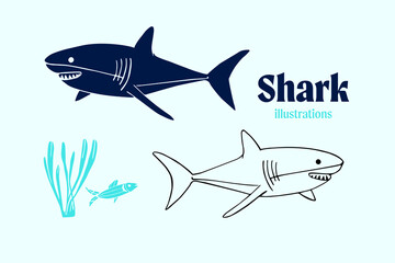 Shark Vector illustrations