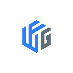 WFG logo WFG icon WFG vector WFG monogram WFG letter WFG minimalist WFG triangle WFG flat Unique modern flat abstract logo design 