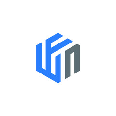 WFN logo WFN icon WFN vector WFN monogram WFN letter WFN minimalist WFN triangle WFN flat Unique modern flat abstract logo design 