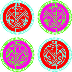 Indian Traditional and Cultural Alpona, Kolam, Rangoli, or Paisley, with a contemporary look. For textile/ fabric prints, phone case, greeting card. logo, calendar.