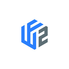 Fototapeta premium WFZ logo WFZ icon WFZ vector WFZ monogram WFZ letter WFZ minimalist WFZ triangle WFZ flat Unique modern flat abstract logo design 