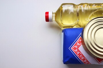Sunflower oil and sugar for donation