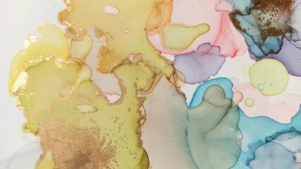 Alcohol Ink Texture. Oil Liquid Grunge Wall. Mix