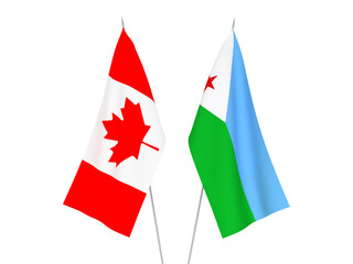 Republic of Djibouti and Canada flags