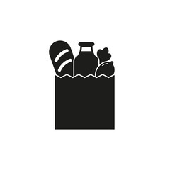 A bag of groceries. Icon. Simple vector illustration on a white background