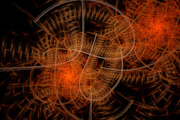 Abstract background with tubes spiral